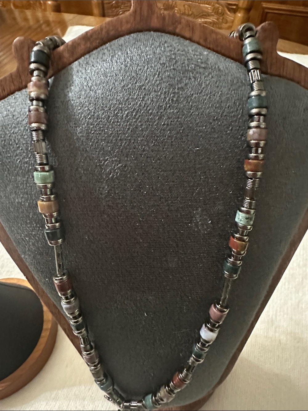 Handmade Indian Agate Necklace and Bracelet set - Picture 5 of 7